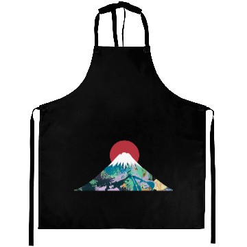 Discover Abstract Fuji Minimalist Design Aprons