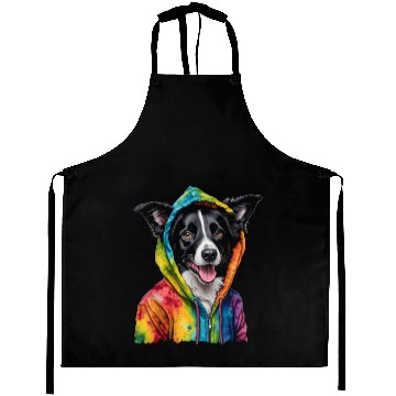 Discover Border Collie Aprons Dog Colorful Funny Animal Pri