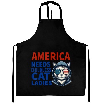 Discover America Needs Childless Cat Ladies Aprons