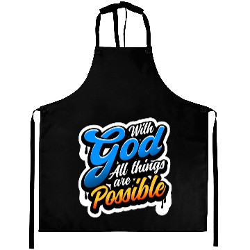 Discover WITH GOD with out spray effect Aprons