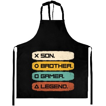 Discover Son Brother Gamer Legend Aprons