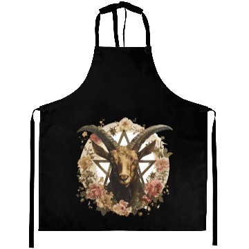 Discover Goat Lucifer Occult Devil Satan For a Heavy Metal Aprons