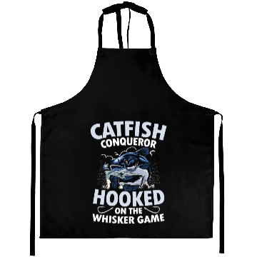 Discover Catfish Conqueror Hooked On The Whisker Game Aprons