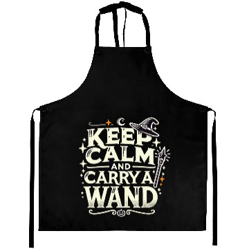 Discover Halloween Keep Calm And Carry A Wand Aprons