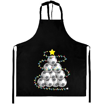 Discover Soccer Christmas Tree Xmas Player Coach Fan Aprons