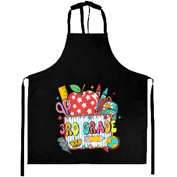 Discover Retro Dalmatian Third Grade Back to School Apple P Aprons