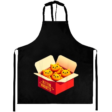 Discover Kitten Nuggets Food Pun Cat Lover Gift Chicken Nug Aprons
