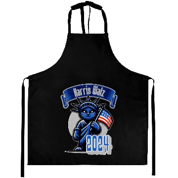 Discover Cat Lady Harris Walz Statue of Liberty 2024 Aprons