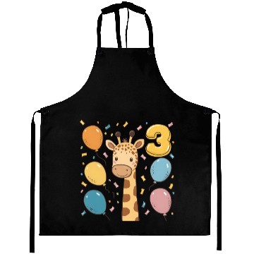 Discover 3rd Birthday Giraffe Children's Birthday Aprons