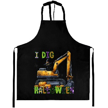 Discover Construction Halloween Toddler I Dig Halloween Exc Aprons