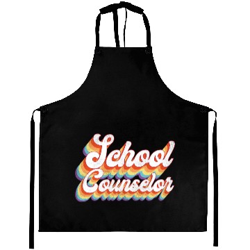 Discover School Counselor Retro Vintage Aprons