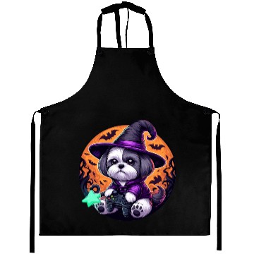 Discover Halloween design Shih Tzu Wizard gamer Aprons