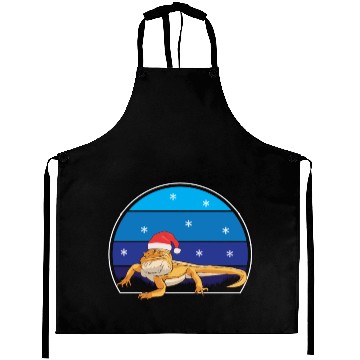 Discover Iguana Christmas Light Sweater Funny Animals Lover Aprons