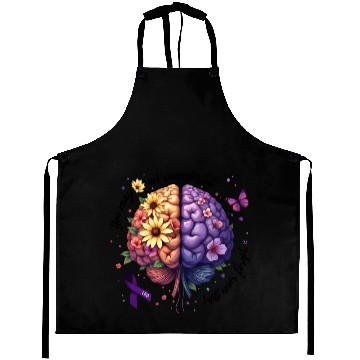 Discover Human Brain Mental Health Illness Awareness Aprons