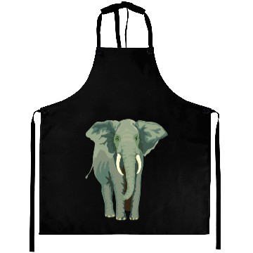 Discover Elephant Face Funny Aprons - Funny Animal Face Lover