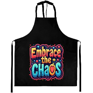 Discover Colorful Typography Embrace the Chaos Aprons
