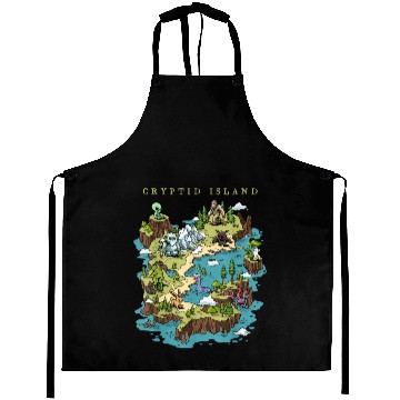 Discover Cryptid Bigfoot Loch Ness Monster Mothman Jersey Aprons