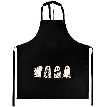 Discover Funny Ghost Black Cat Spooky Season Trick Or Treat Aprons