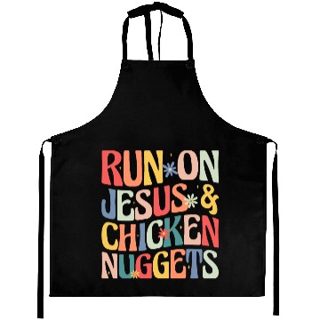 Discover Run on Jesus and Chicken Nuggets Aprons