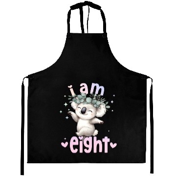 Discover 8th Birthday Girl Koala bear 8 Years Eight 8 Birth Aprons