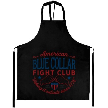 Discover Blue Collar Fight Club Working Class Design Aprons