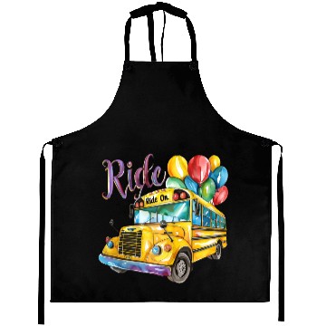 Discover "Back-to-School Ride: Colorful School Bus" Aprons