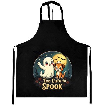 Discover Too Cute To Spook Puppy And Ghost Aprons