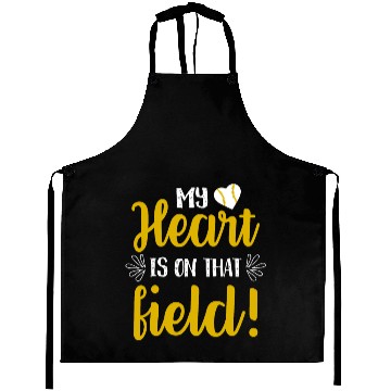 Discover My Heart Softball Mom Funny Mommy Mother's Day Aprons