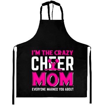 Discover Crazy Cheer Mom Cheerleading Mommy Mother's Day Aprons