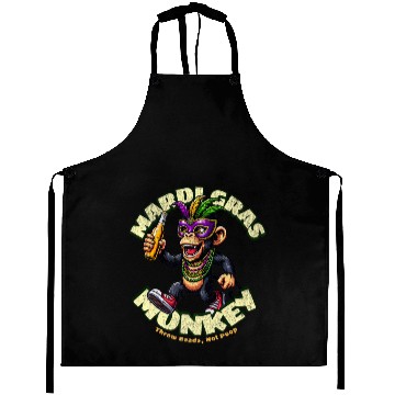 Discover Mardi Gras Monkey Premium Aprons