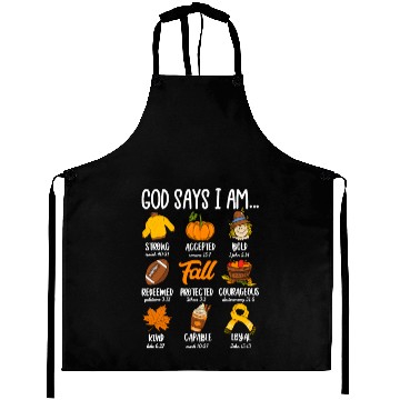 Discover God Says I Am Fall Vibes Autumn Christian Aprons