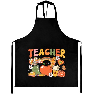 Discover Teacher Fall Autumn Pumpkin Thanksgiving Thankful Aprons