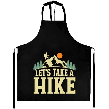 Discover Let's Take A Hike Hiker Hiking Aprons