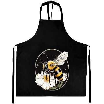 Discover Bumble Bee on a Flower in a Bubble Aprons