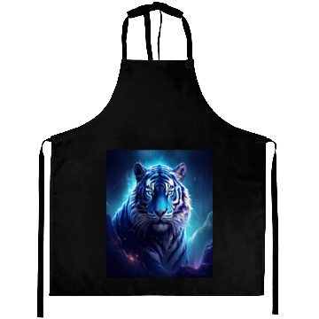 Discover Blue Fantasy Tiger Aprons