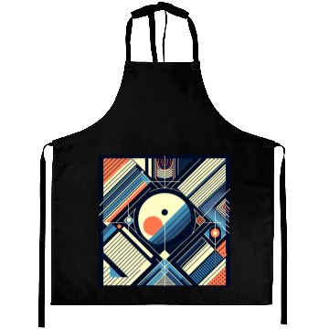 Discover Retro Geometric Shapes 80s 90s Style Aprons