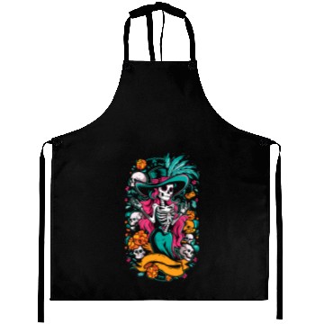Discover Skull Lady Aprons