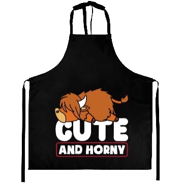 Discover Cute Highland Cattle Funny Aprons