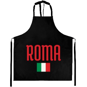 Discover Vibrant Rome Italy Flag Typography Design Aprons