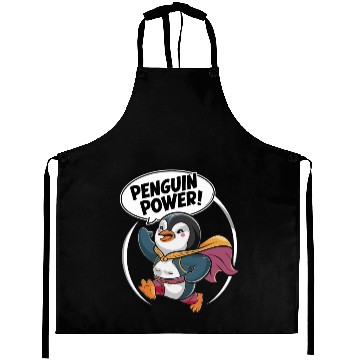 Discover Penguin Power Superhero Fun Graphic Aprons