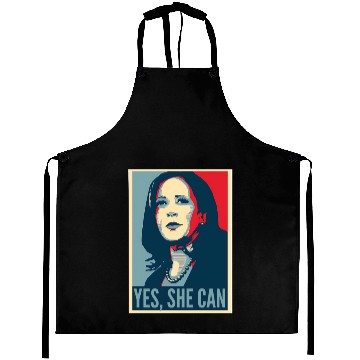 Discover Kamala Harris USA Election Yes SHE CAN Aprons