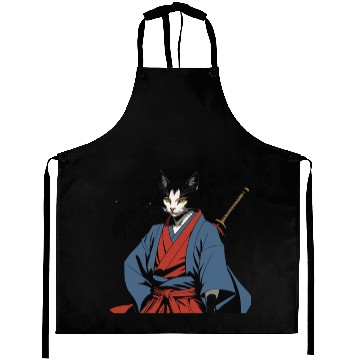 Discover Samurai Cat Aprons