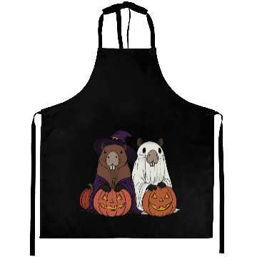 Discover Happy Halloween with the Capybaras Aprons