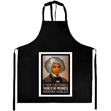 Discover Frederick Douglass illustrated portrait and quote Aprons