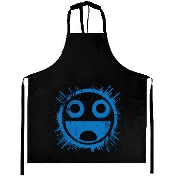 Discover Blue Joyful Face Aprons