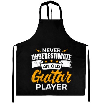 Discover Never Underestimate An Old Guitar Player Aprons