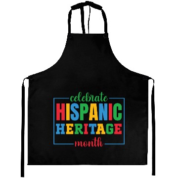 Discover Hispanic heritage month colorful text image colorf Aprons