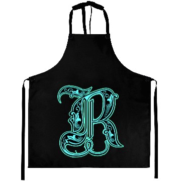 Discover Neon Ornate Letter R Design Aprons
