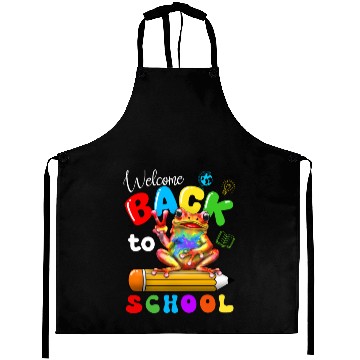 Discover Welcome Back To School Frog Lovers Aprons