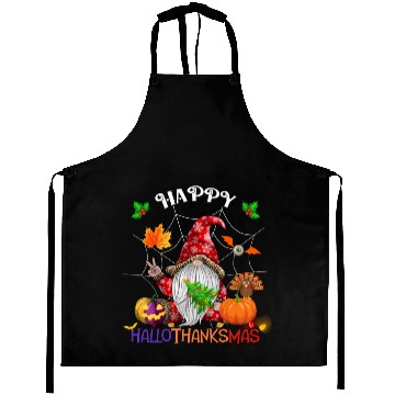 Discover Happy HalloThanksMas Gnome Aprons